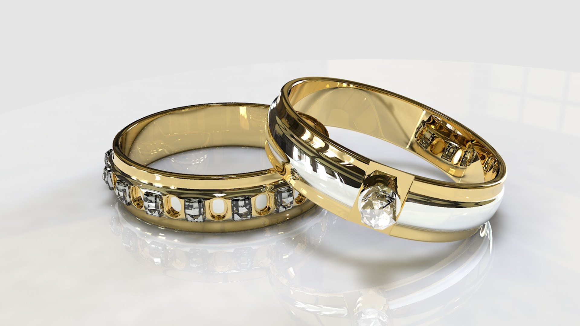3D Engagement Rings Model - TurboSquid 1369295