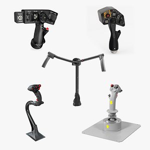 Helicopter Flight Control Sticks Collection 3 model