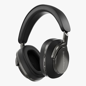 Headphone Bower and Wilkins Px8 Black Leather 3D model