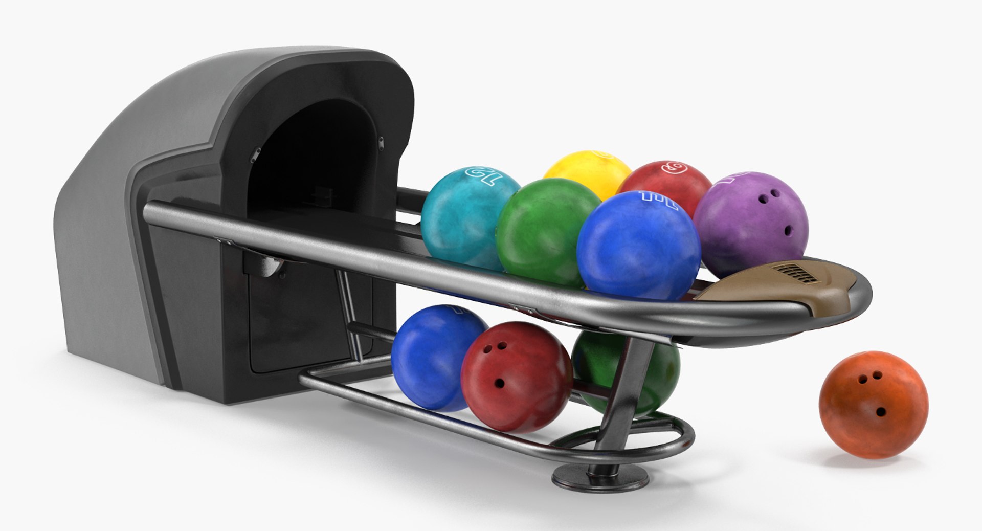 3D bowling ball return TurboSquid 1249763