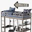 3D kieran study loft bed model