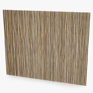 Bamboo Fence Dark Color 3D model