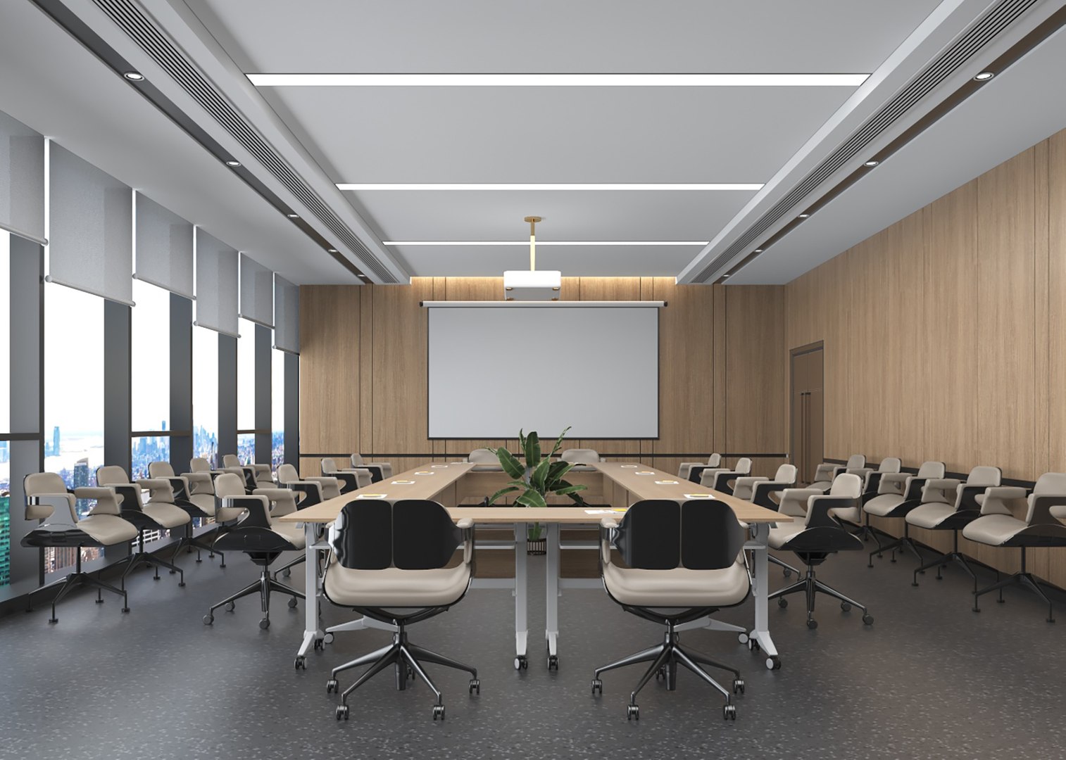 3D Conference room Large Conference Hall Large lecture Hall Multimedia conference room