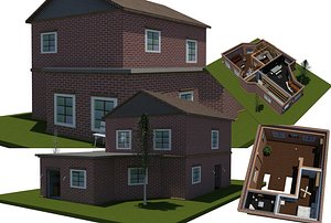 3D plan house interiors