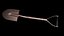 Realistic Garden Shovel PBR Game Ready 3D Tool Model