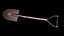 Realistic Garden Shovel PBR Game Ready 3D Tool Model