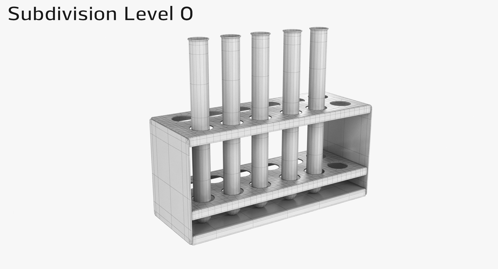 Rack test tube 3D TurboSquid 1682371