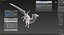 Pterosaur Pteranodon White Landing Pose