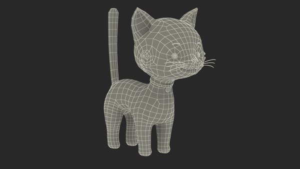 3D модель Забавный и милый мультяшный кот, созданный для Modo ...
