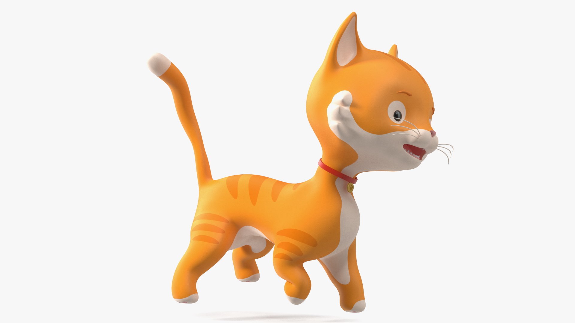 Funny and Cute Cartoon Cat Rigged for Modo 3D model preview