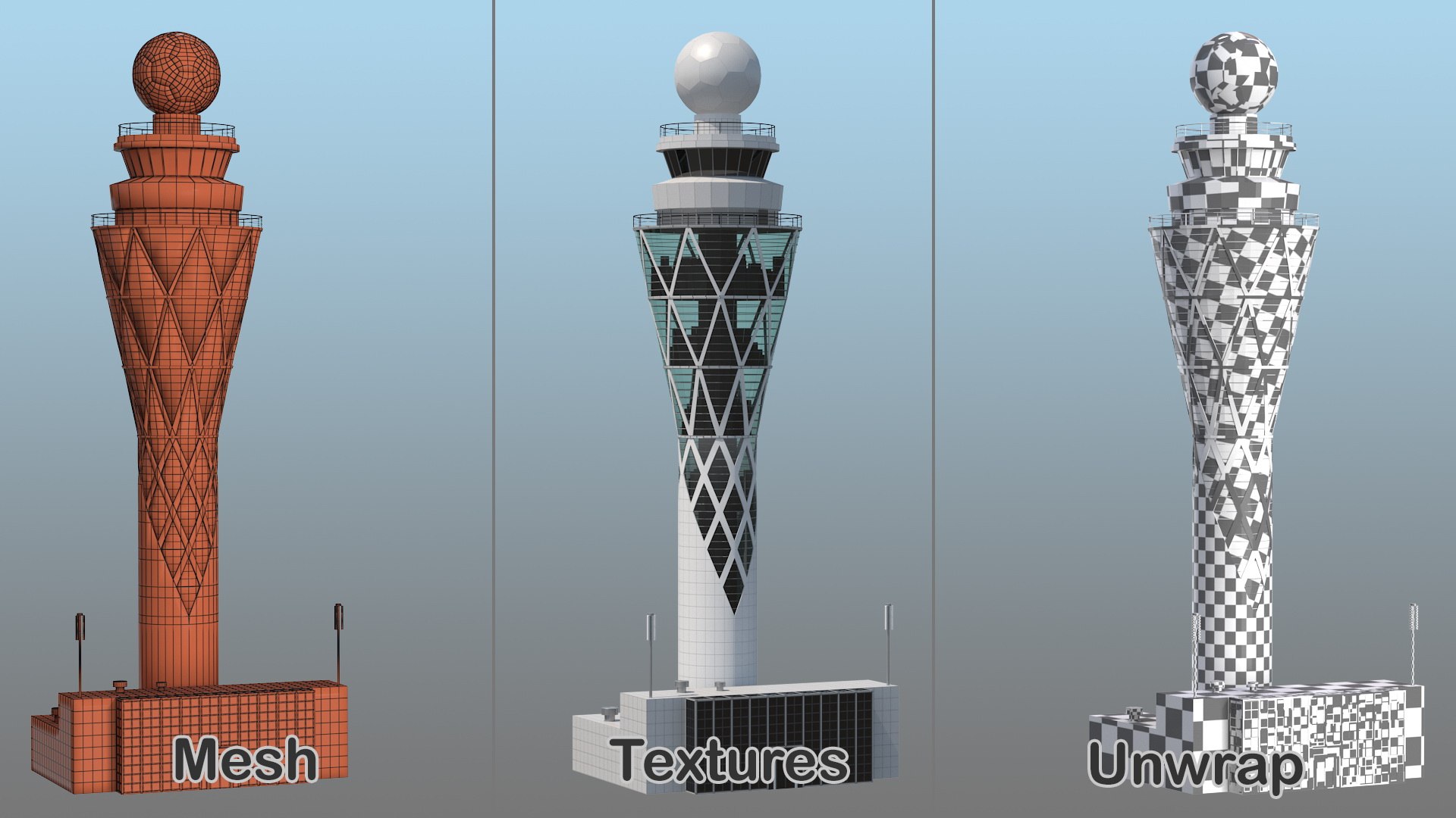 Airport tower air 3D - TurboSquid 1474061