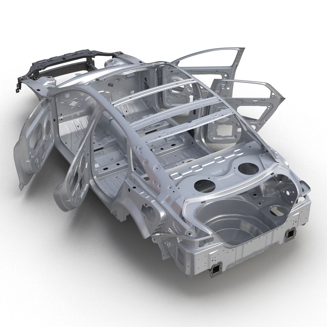 Car Frame 4 Rigged 3D Model 3D model preview