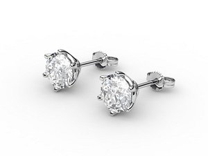 Earrings with diamonds