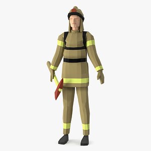 Low Poly Firefighter