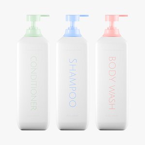 Body Wash Shampoo Pack 3D model