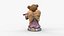 3D bear violin
