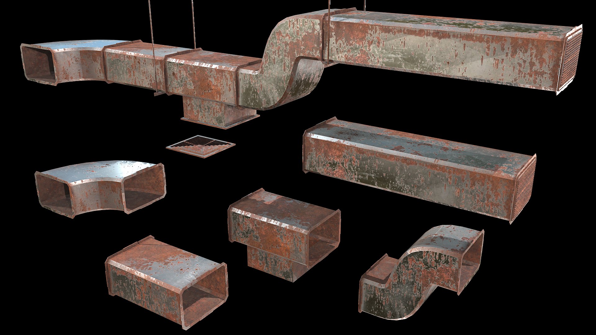 Ventilation Modular PBR 04 Model - TurboSquid 2245685