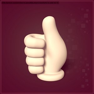 Cartoon Hand Figurine 3D model