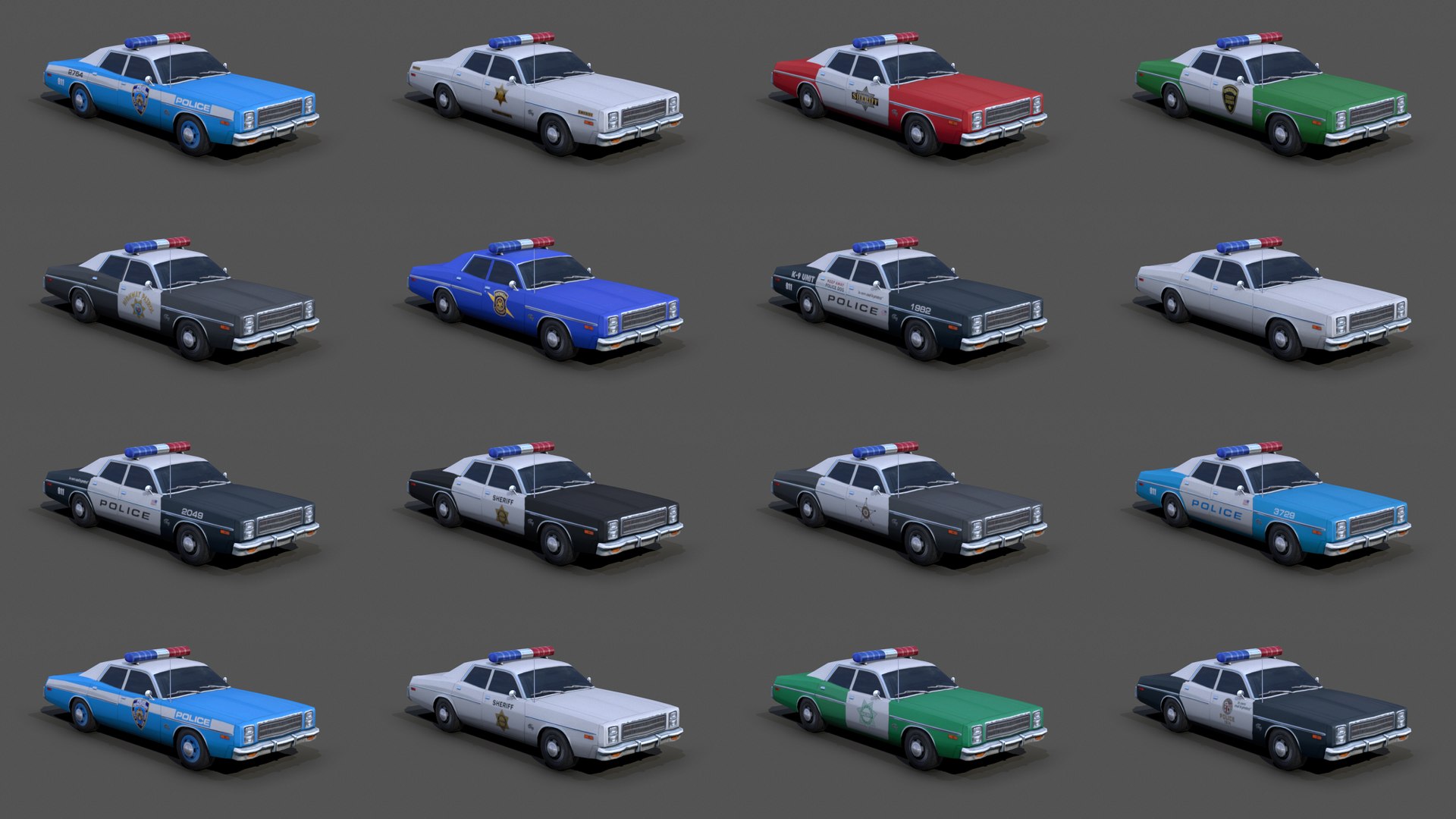 3D Model Plymouth Fury 1978 Police - TurboSquid 1706764