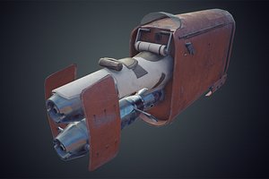 Star Wars Rey's Speeder bike - Low Poly