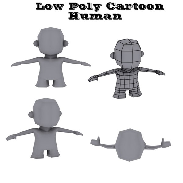 modelo 3d Low Poly Cartoon Human - TurboSquid 668559