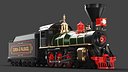 Detailed Locomotive Steam Train Front Car