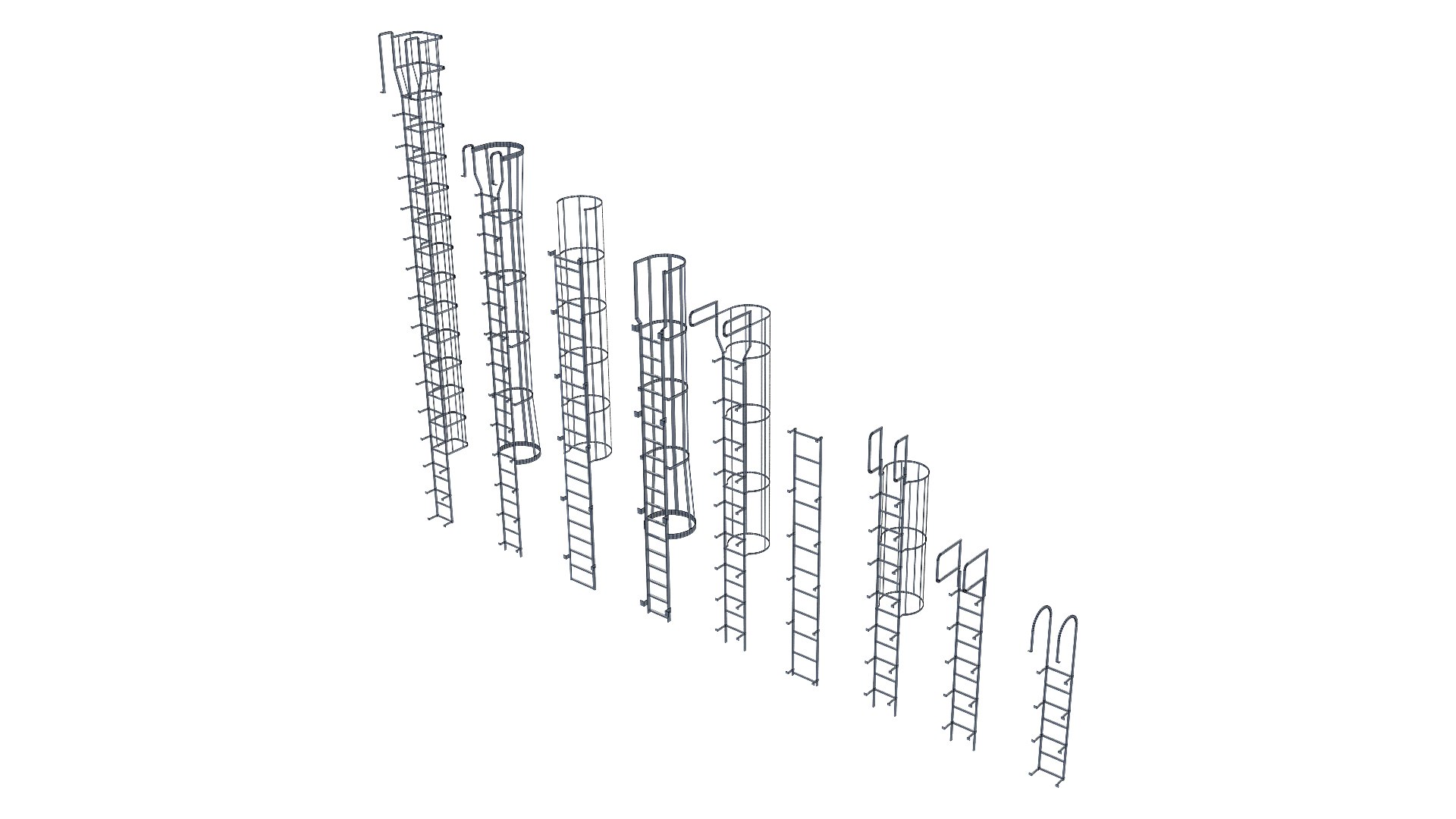 3D Ladders Model Pack - TurboSquid 1796125