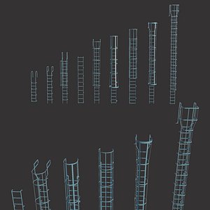 3D Ladders model pack
