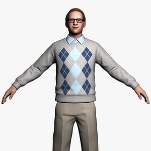 3D model Smart Casual Middle Age Man Rigged