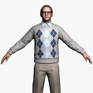 Smart Casual Middle Age Man Rigged
