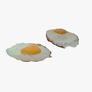 3D 3D Model of Fried Eggs 3D Scan model