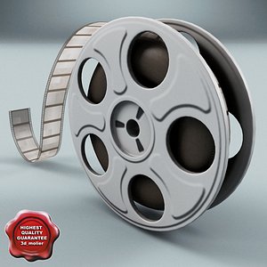 video film reel 3d model