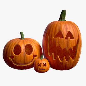 Pumpkin Halloween Set PBR 4K 3D