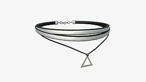 Gothic Collar F10 Steel Bright - Character Fashion Design 3D model