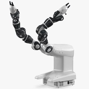 Dual Arm Collaborative Robot Rigged for Cinema 4D 3D