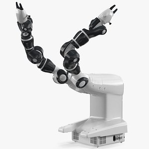Dual Arm Collaborative Robot Rigged for Cinema 4D