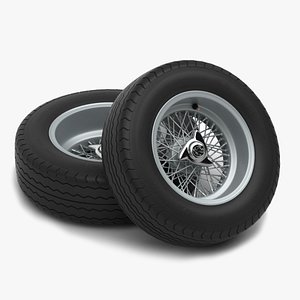 Avon CR6 ZZ tyres - Borrani rims 3D model