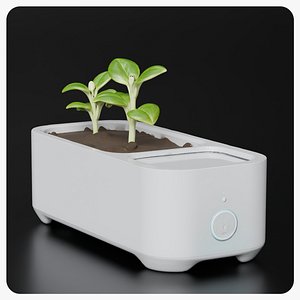 Modern Self-Watering Tech Pot 3D model
