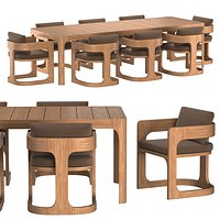 CASSALE  DINING TABLE- CASSALE ARMCHAIR