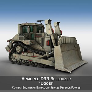 3d armored d9r bulldozer idf model