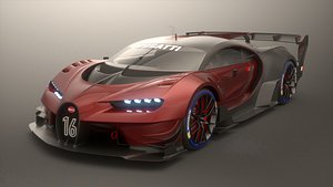 3D model 2020 Gran Turismo Vision Chiron SuperCar