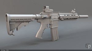 3d hk416 rifle
