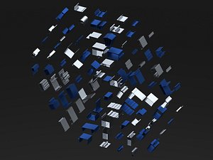 Extruded Aluminium Profile Enclosures Set for Curtain Wall 3D model