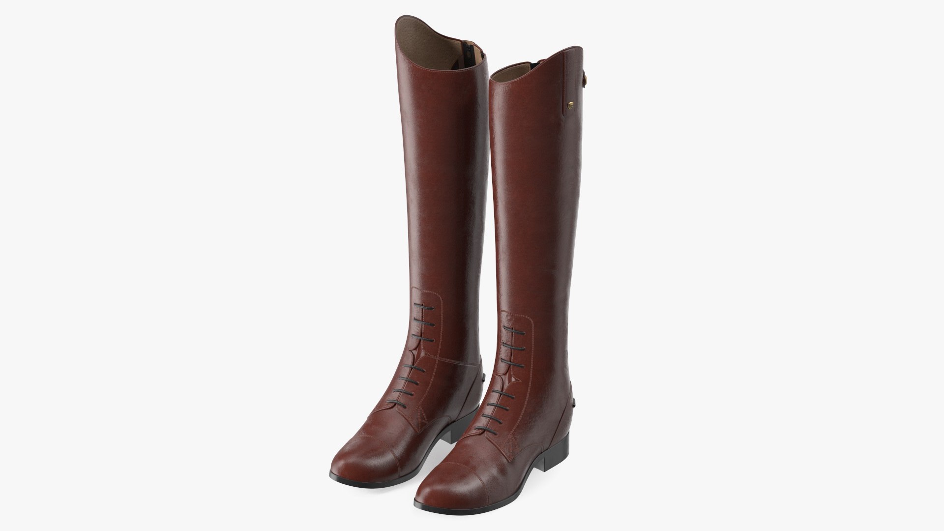 Horse Riding Boots Brown 3D model preview