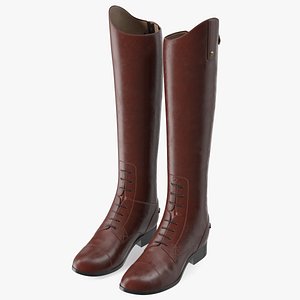 3D Horse Riding Boots Brown