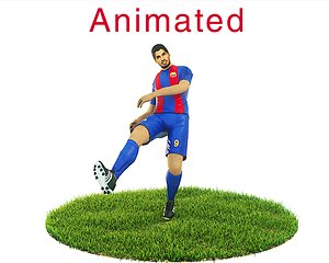 3D ready football soccer player model
