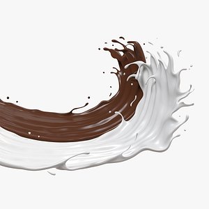 Splash Milk Fluid 13 3D