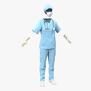 female surgeon dress 10 3d max