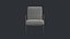 Sillón moderno con estructura metálica - A022