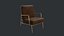 Sillón moderno con estructura metálica - A022